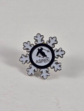 Aspen ski area enamel pin